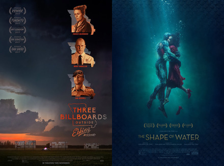 The Shape of Water, Three Billboards Outside Ebbing